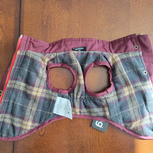 NEW | Fabdog | Dog Barn Coat | Pet Jacket | Burgundy Quilted Barncoat | 8" | XS - Picture 7 of 12
